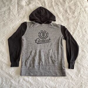 Element Men's Gray Body with Black Hood & Sleeves Crewneck Hoodie
